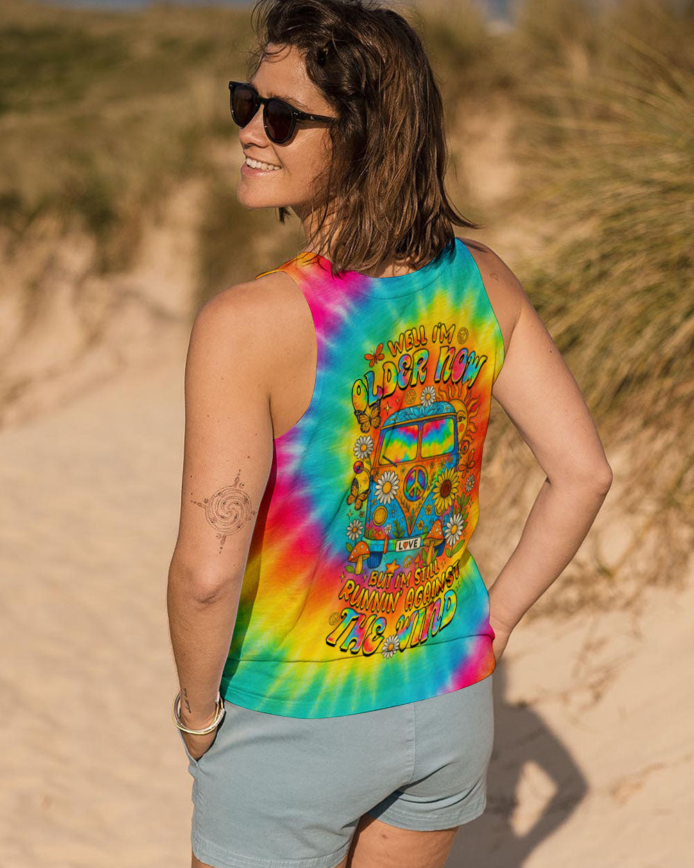 Older Now But Still Running Against The Wind Tie Dye VW Van Peace _26 Love Design AOP Shirts _11_ tTQU0