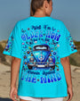 Older Now Still Runnin Against the Wind Blue VW Bug Car Graphic AOP Shirts _3_ V5skr