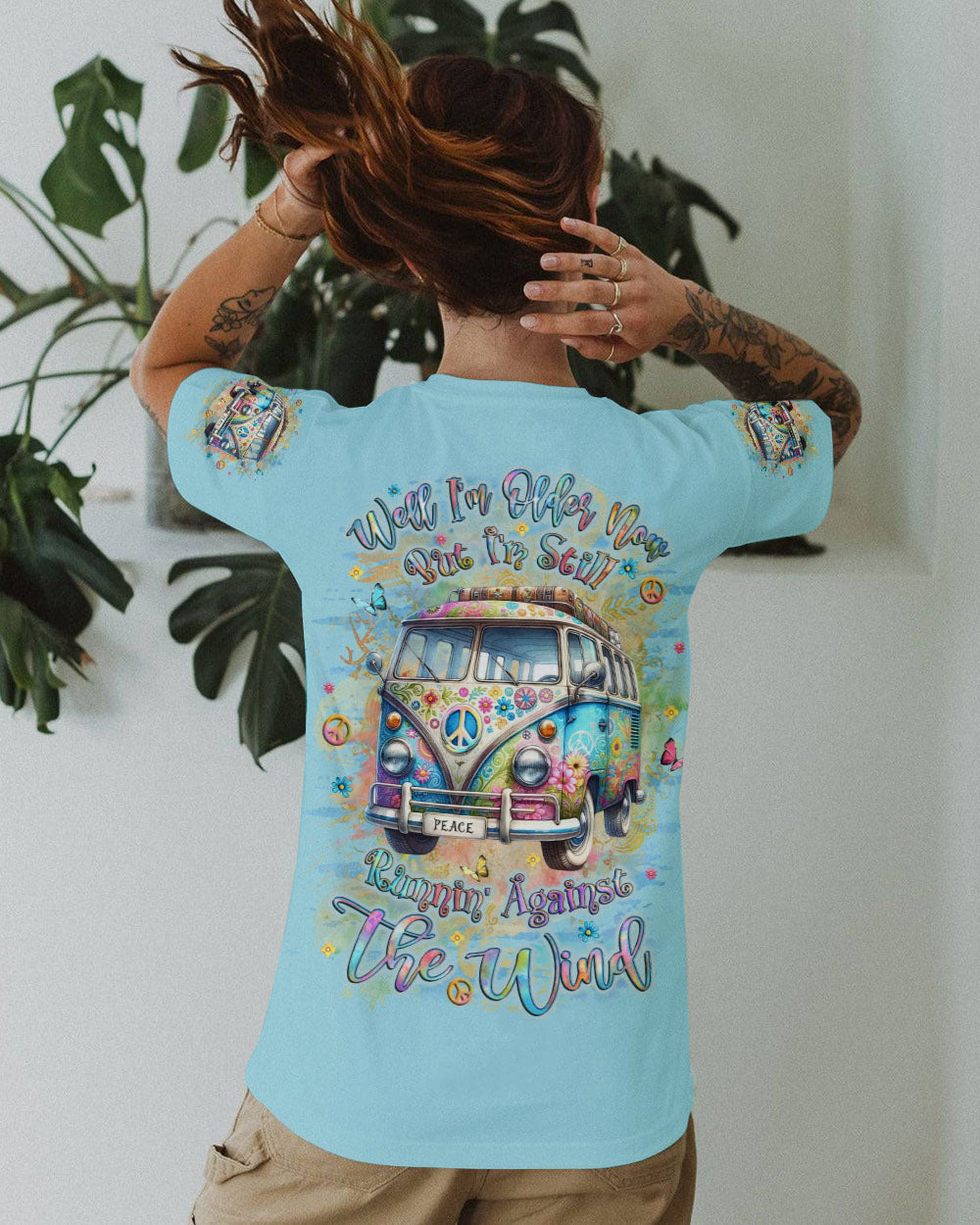 Older Now Still Runnin Against the Wind Colorful Peace Van AOP shirts _10_ qTWF2