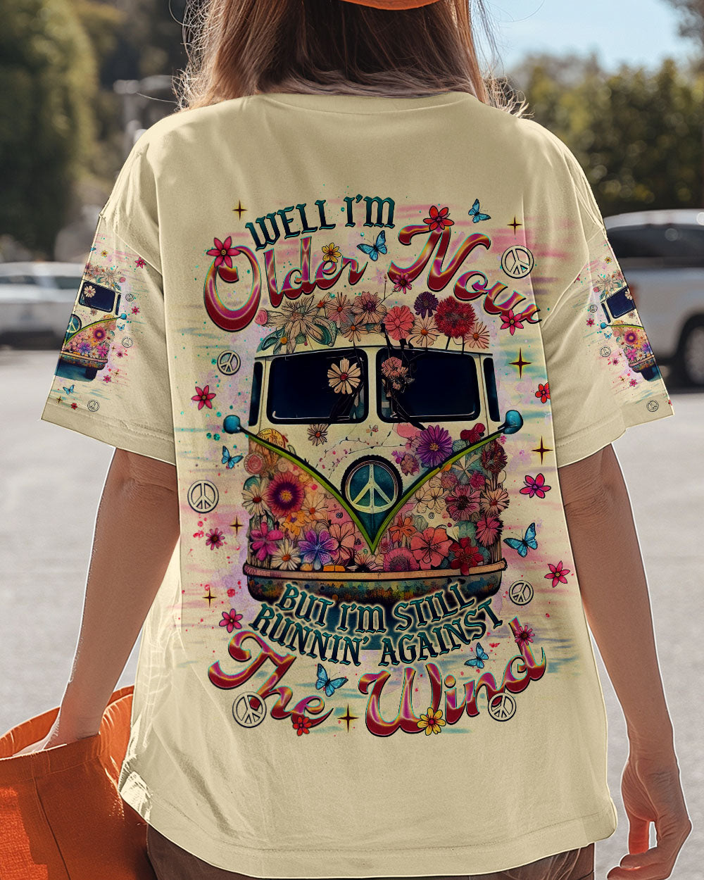 Older Now Still Runnin Against the Wind Floral Hippie Van AOP Shirts _7_ o4yp5