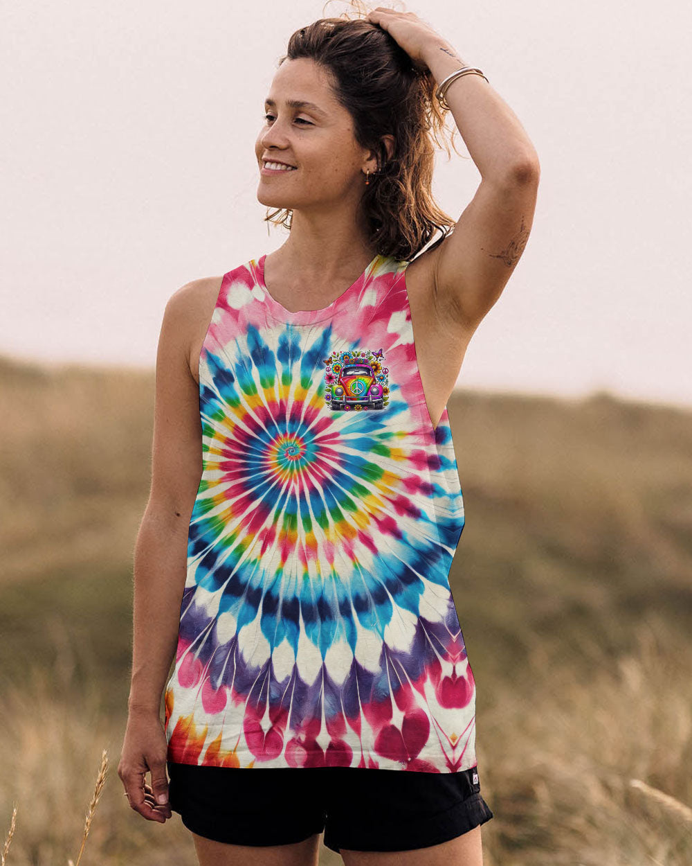Older Now Still Runnin Against the Wind Tie Dye Hippie VW AOP Shirts _11_ dd7sZ