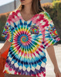 Older Now Still Runnin Against the Wind Tie Dye Hippie VW AOP Shirts _2_ qQYZP