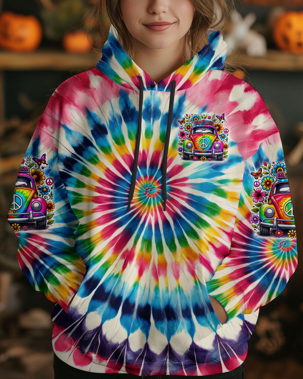 Older Now Still Runnin Against the Wind Tie Dye Hippie VW AOP Shirts _4_ fhPHI