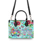 Older Now Still Running Against the Wind Retro Van Floral Hippie Leather Bag _2_ gInNp