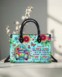 Older Now Still Running Against the Wind Retro Van Floral Hippie Leather Bag _4_ 9tjxo