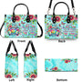 Older Now Still Running Against the Wind Retro Van Floral Hippie Leather Bag _5_ k4O4T