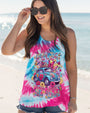 Older Now Still Running Against the Wind Tie Dye Hippie Flower Car AOP Shirts _9_ 6HqDI