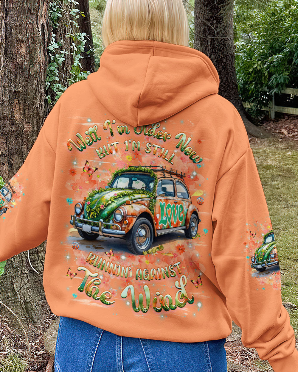 Older Now but Im still Runnin Against the Wind Retro Floral Peace Van AOP Shirts _7_ 1DsUc