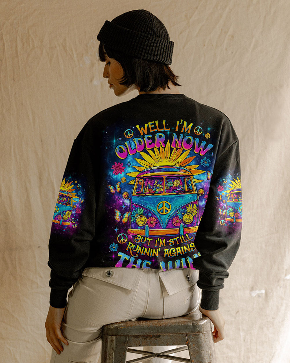 Older Now but Still Runnin Against the Wind Hippie VW Bus Galaxy AOP Shirts _3_ MvSkj