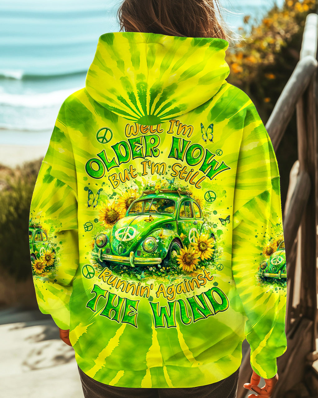 Older Now but Still Runnin Against the Wind Retro Tie Dye Hippie Car AOP Shirts _1_ Lzmca