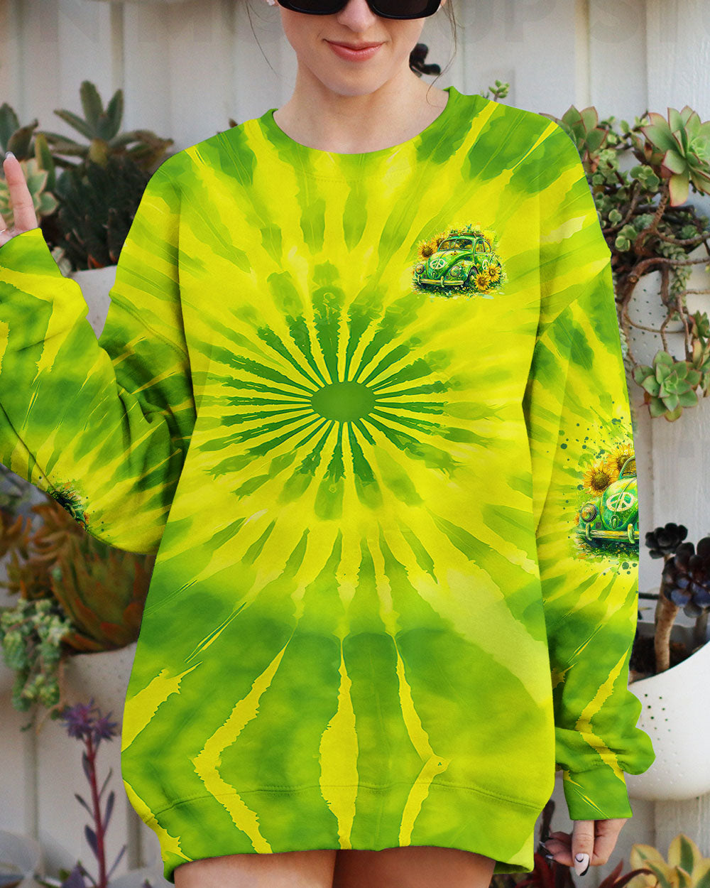 Older Now but Still Runnin Against the Wind Retro Tie Dye Hippie Car AOP Shirts _2_ lANrp