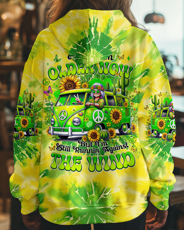Older Now but Still Runnin Hippie Van - Tie Dye Retro Van and Sunflower - AOP Shirts