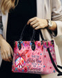 Older Now but Still Running Against The Wind Floral Peace Sign Hippie Leather Bag _8_ EVtvp