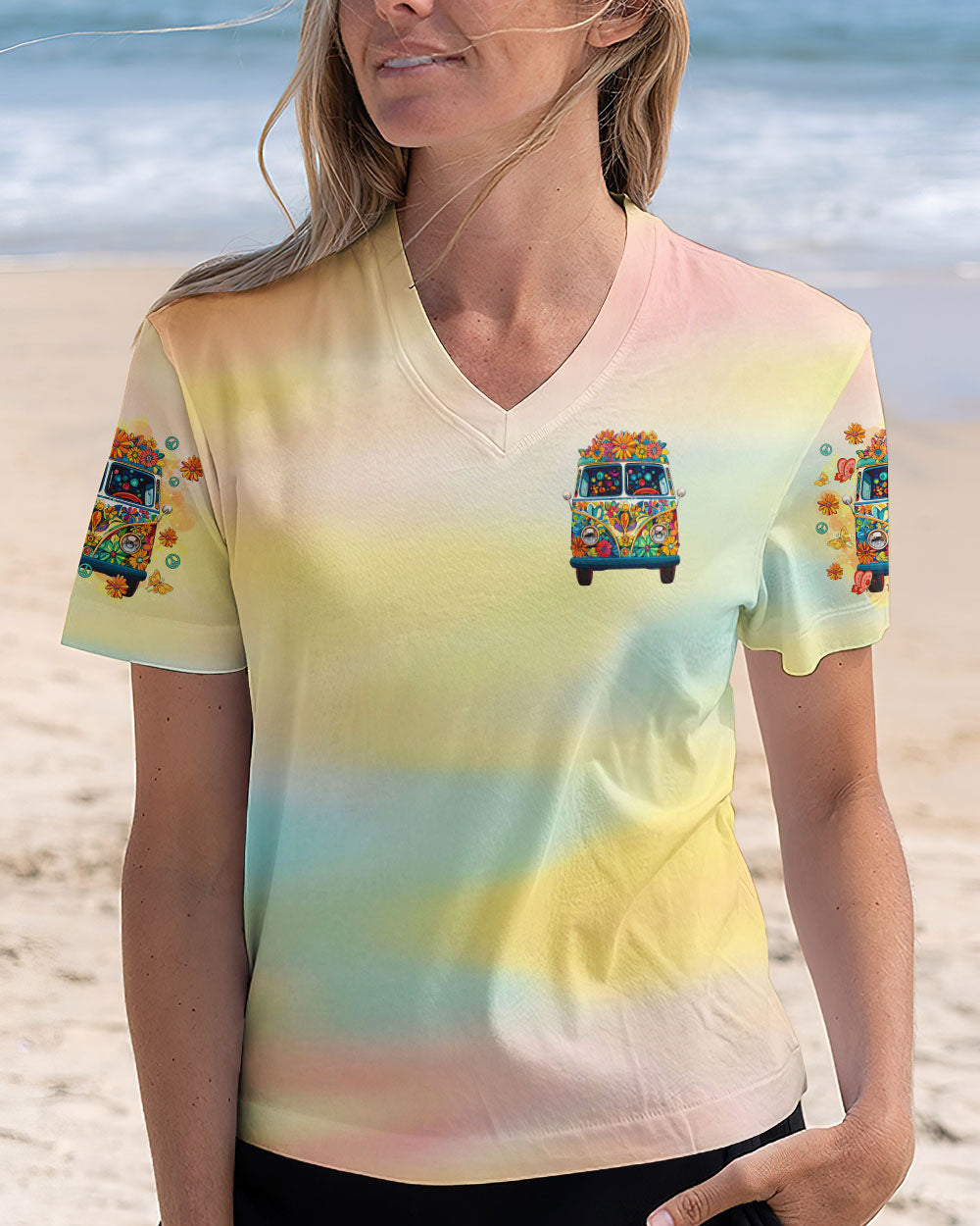 Older Now but Still Running Against the Wind Colorful Hippie Van AOP Shirts _12_ IhFx9