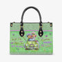 Older Now but Still Running Against the Wind Green Retro Car _26 Flowers Leather Bag _7_ 1ZHeQ