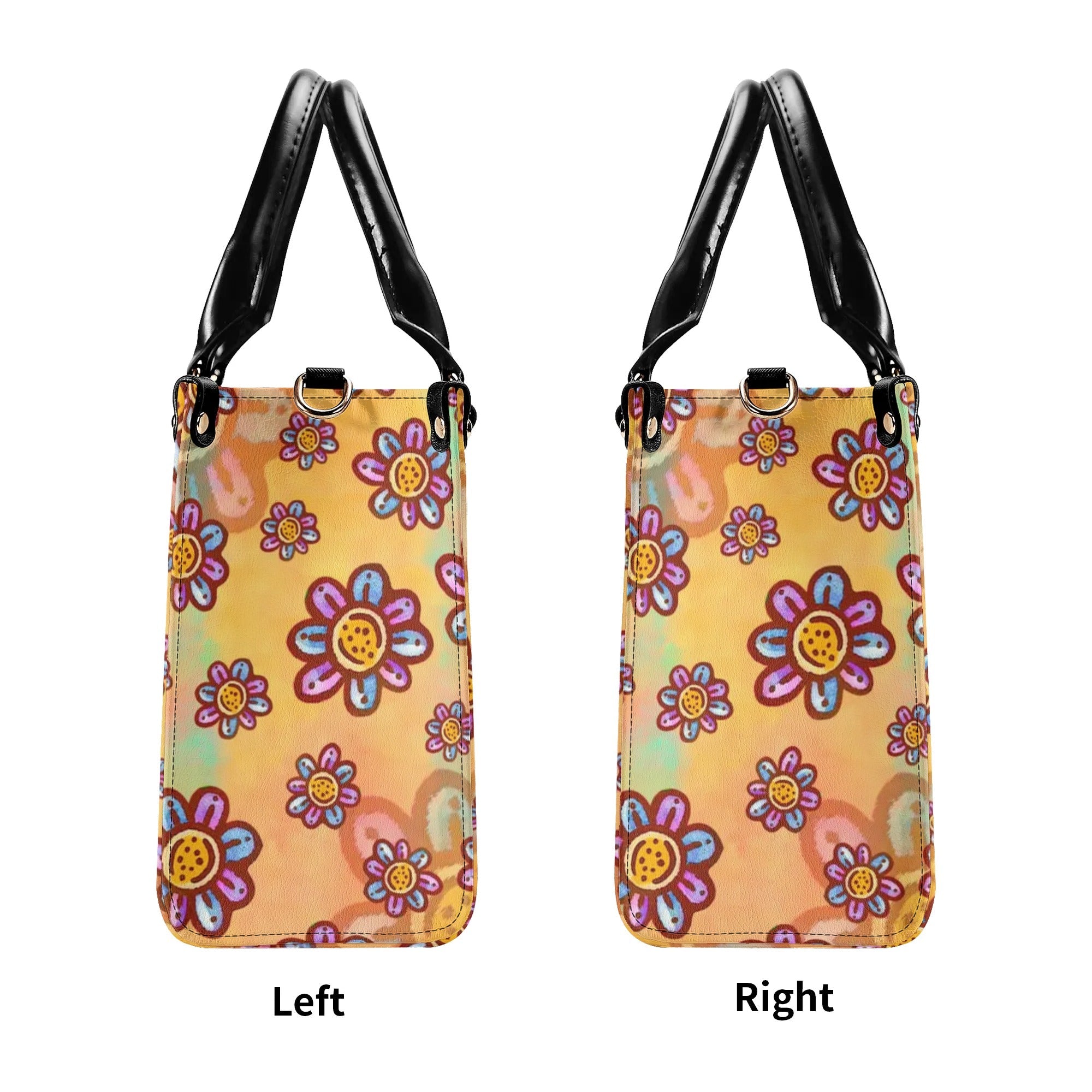 Older Now but Still Running Against the Wind Retro Van and Flower Hippie Leather Bag _8_ UwR3N