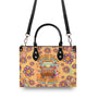 Older Now but Still Running Against the Wind Retro Van and Flower Hippie Leather Bag _9_ tlzS3