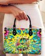 Older Now but Still Running Against the Wind Tie Dye VW Bug Peace Hippie Leather Bag _10_ U0tz8