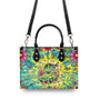 Older Now but Still Running Against the Wind Tie Dye VW Bug Peace Hippie Leather Bag _5_ 85FLw