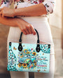 Older Now but Still Running Against the Wind VW Bug Sunflower Leopard Leather Bag _7_ uHXS4