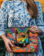 Older Now but Still Running Against the Wind VW Bug and Leopard Hippie Leather Bag _3_ dDyJ9