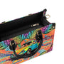 Older Now but Still Running Against the Wind VW Bug and Leopard Hippie Leather Bag _8_ eL86Q