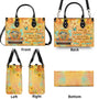 Older Now but Still Running Against the Wind Vintage Orange Car Hippie Leather Bag _10_ 2t0F0