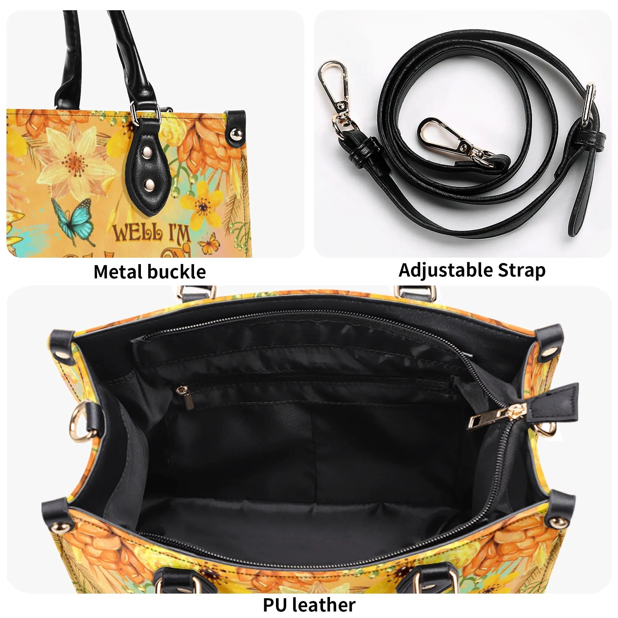 Older Now but Still Running Against the Wind Vintage Orange Car Hippie Leather Bag _5_ t0hJQ