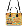 Older Now but Still Running Against the Wind Vintage Orange Car Hippie Leather Bag _7_ 5vrB5