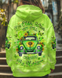 Older Wiser Still Chasing the Horizon Green Sunflower Peace Sign Car AOP Shirts _3_ jWpNL