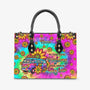 On a Dark Desert Highway Cool Wind in My Hair Hippie Van Sunflower Tie Dye Leather Bag _1_ 4XaSz