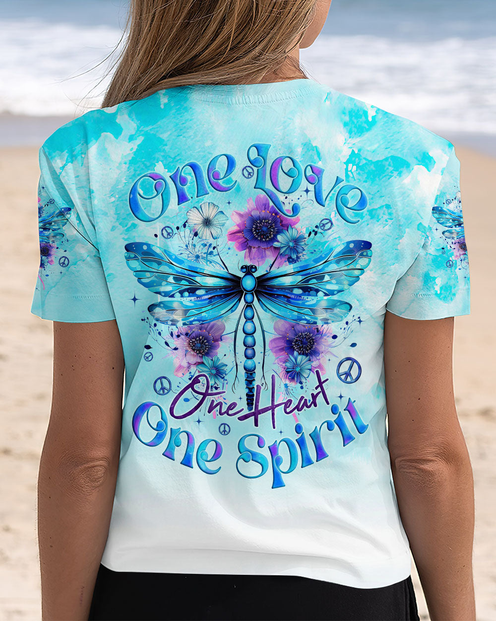 One Love One Heart One Spirit Peaceful Dragonfly and Flowers AOP Shirts _5_ LCZZV