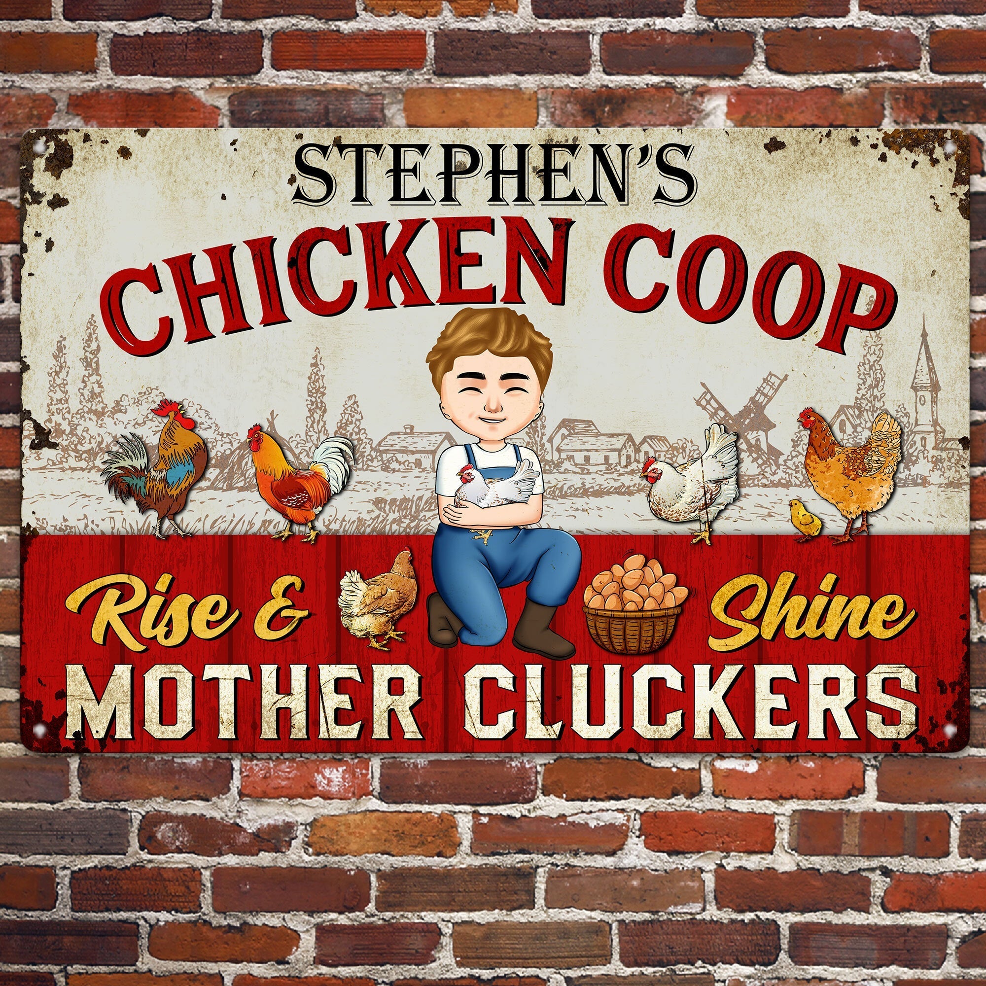 Pampered Chickens Live Here Personalized Metal Sign Chicken Coop Decoration_ Funny Chicken_ Farmhouse DecorationsGift For Chicken Lovers_ Farmer _3_31bcb393 a5ba 4af3 98a4 a874e062d3e