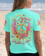 Peace Be With You Winged Peace Sign and Daisy Hippie Style AOP Shirts _3_ k5qxx