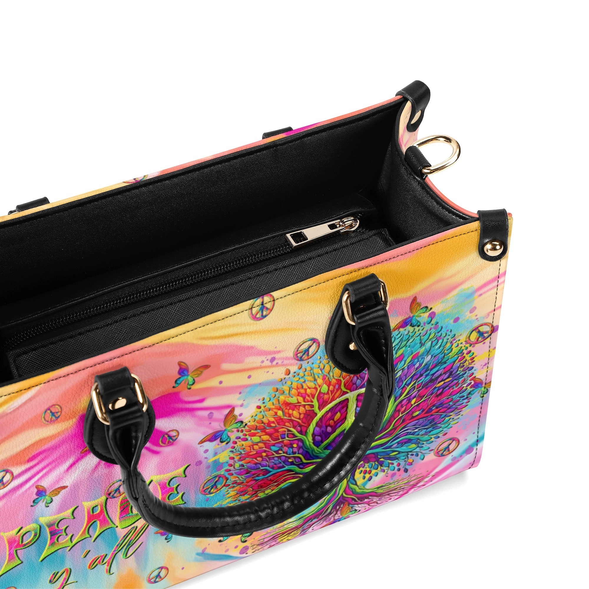 Peace Y_E2_80_99all Peace Tree Hippie Tie Dye Leather Bag Gift for Women _6_ EAEef