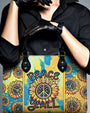 Peace Y_E2_80_99all Sunflower Peace Yellow Tie Dye Hippie Leather Bag Gift for Women _10_ cfvgt