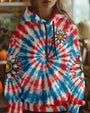 Peace Y_E2_80_99all Sunflower USA Tie Dye Patriotic 4th of July Tee for Women AOP Shirts _6_ 84woe
