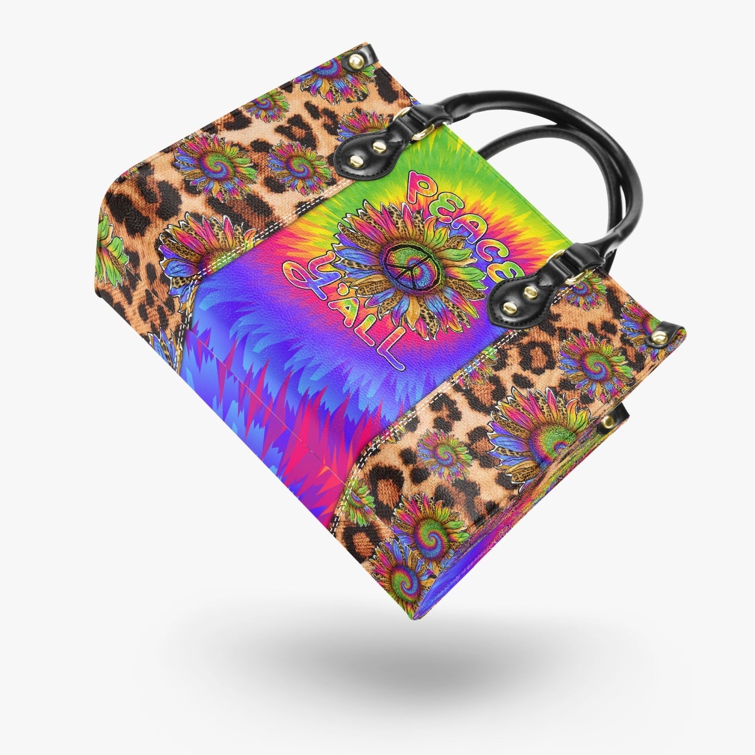 Peace Y_E2_80_99all Tie Dye Sunflower Leopard Hippie Leather Bag Gift for Women _7_ 0Tac6