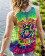 Peace Yall Tie Dye Frog Groovy Hippie Graphic for Women AOP Shirts _13_ AO7hu
