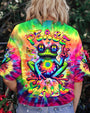 Peace Yall Tie Dye Frog Groovy Hippie Graphic for Women AOP Shirts _3_ laqxD