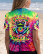 Peace Yall Tie Dye Frog Groovy Hippie Graphic for Women AOP Shirts _5_ ivXBd