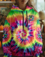 Peace Yall Tie Dye Frog Groovy Hippie Graphic for Women AOP Shirts _6_ cRgBd