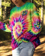 Peace Yall Tie Dye Frog Groovy Hippie Graphic for Women AOP Shirts _8_ XmwTh