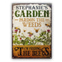Personalized_Bee_Garden_Pardon_The_Weeds_Classic_Metal_Sign_Mk_Def_15f8123a 71e8 4889 831f c42de1ce3aca