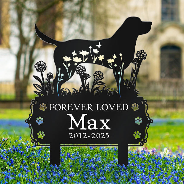 Pet Lover Gift Dog Garden Metal Stake - Personalized Garden Stake - Gift For Dog Loss