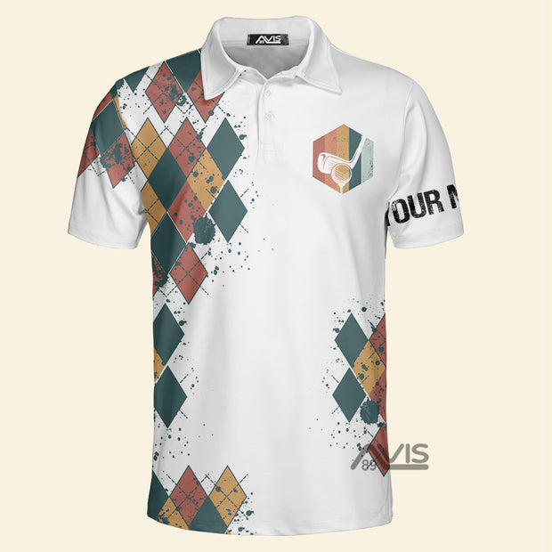 Jesus Is My Savior Golf Is My Therapy Men Golf - Personalized Polo Shirt