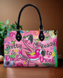 Pretty in Pink _26 Ready to Drink Flamingo Hippie Leather Bag Gift for Women _1_ PLE7R