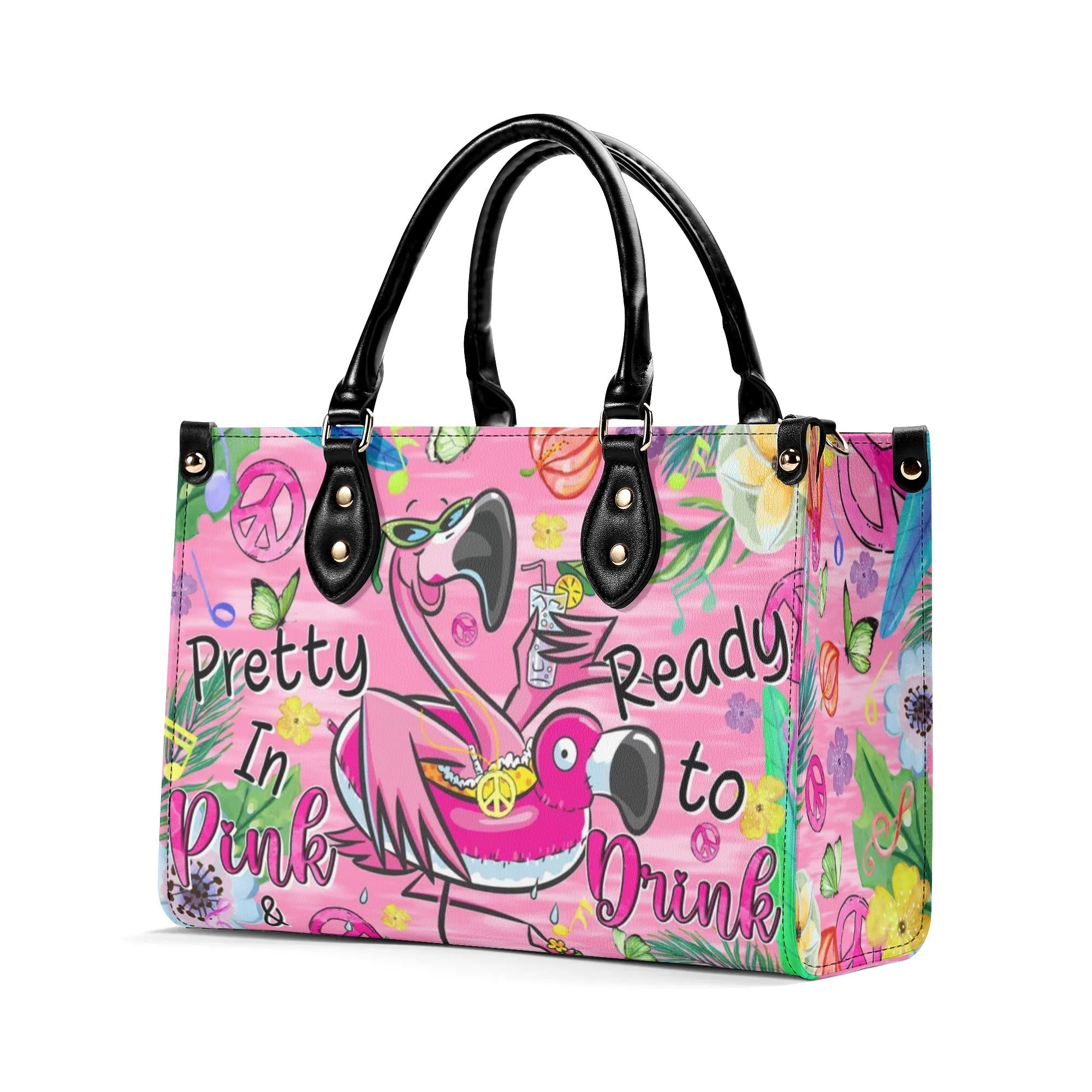 Pretty in Pink _26 Ready to Drink Flamingo Hippie Leather Bag Gift for Women _5_ yFF61