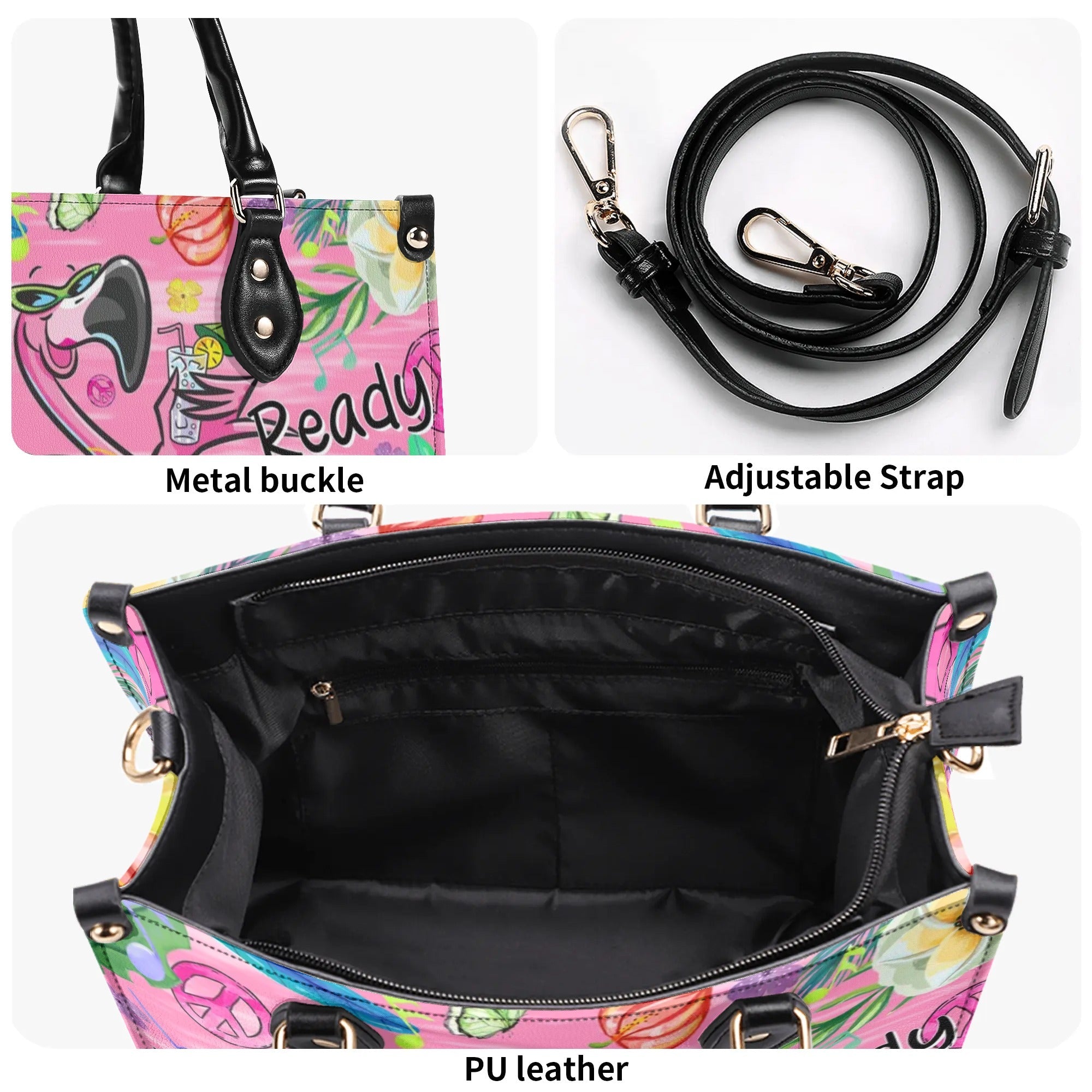Pretty in Pink _26 Ready to Drink Flamingo Hippie Leather Bag Gift for Women _7_ HrpTQ