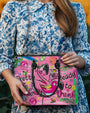 Pretty in Pink _26 Ready to Drink Flamingo Hippie Leather Bag Gift for Women _9_ 0fUQS